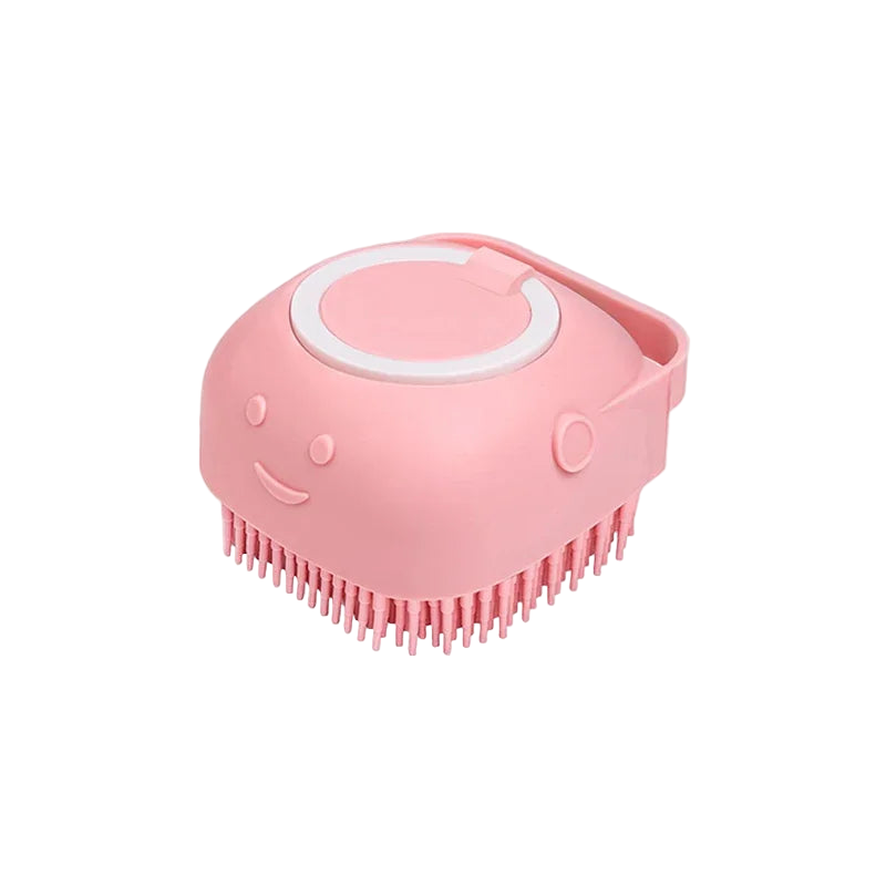 Silikonowa szczotka do kąpieli psa z dozownikiem szamponetu