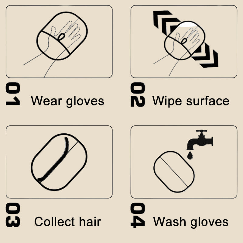 Dwustronna rękawica do pielęgnacji zwierząt