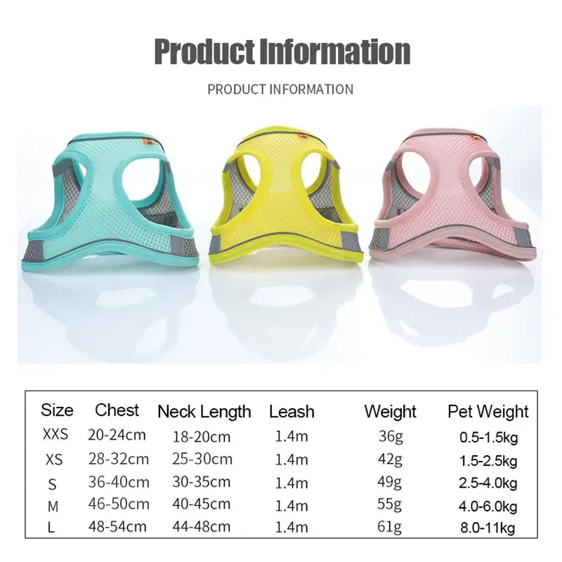 Komfortowy, regulowany zestaw uprzęży dla zwierząt