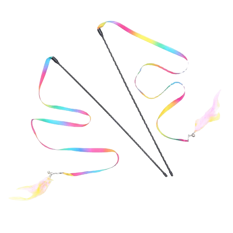 Wędka dla kota z piórkami