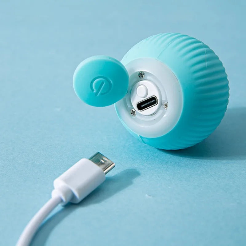 Samoczynnie tocząca się zabawka w kształcie piłki