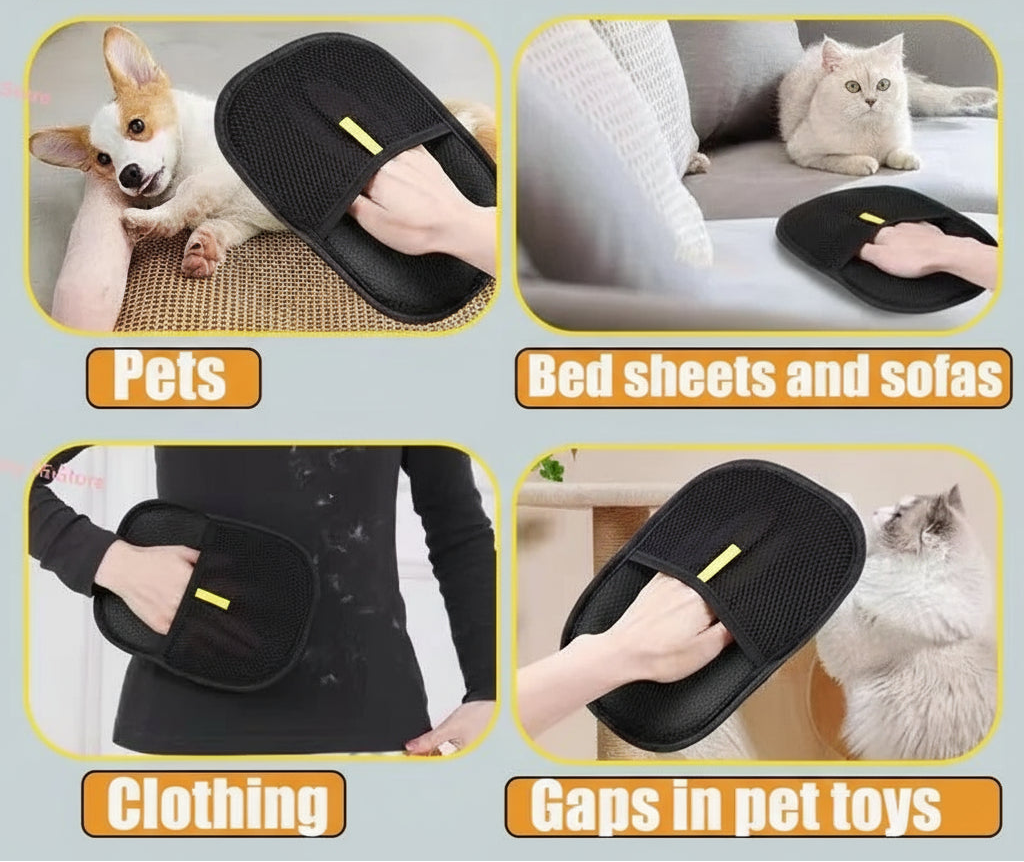 Dwustronna rękawica do pielęgnacji zwierząt